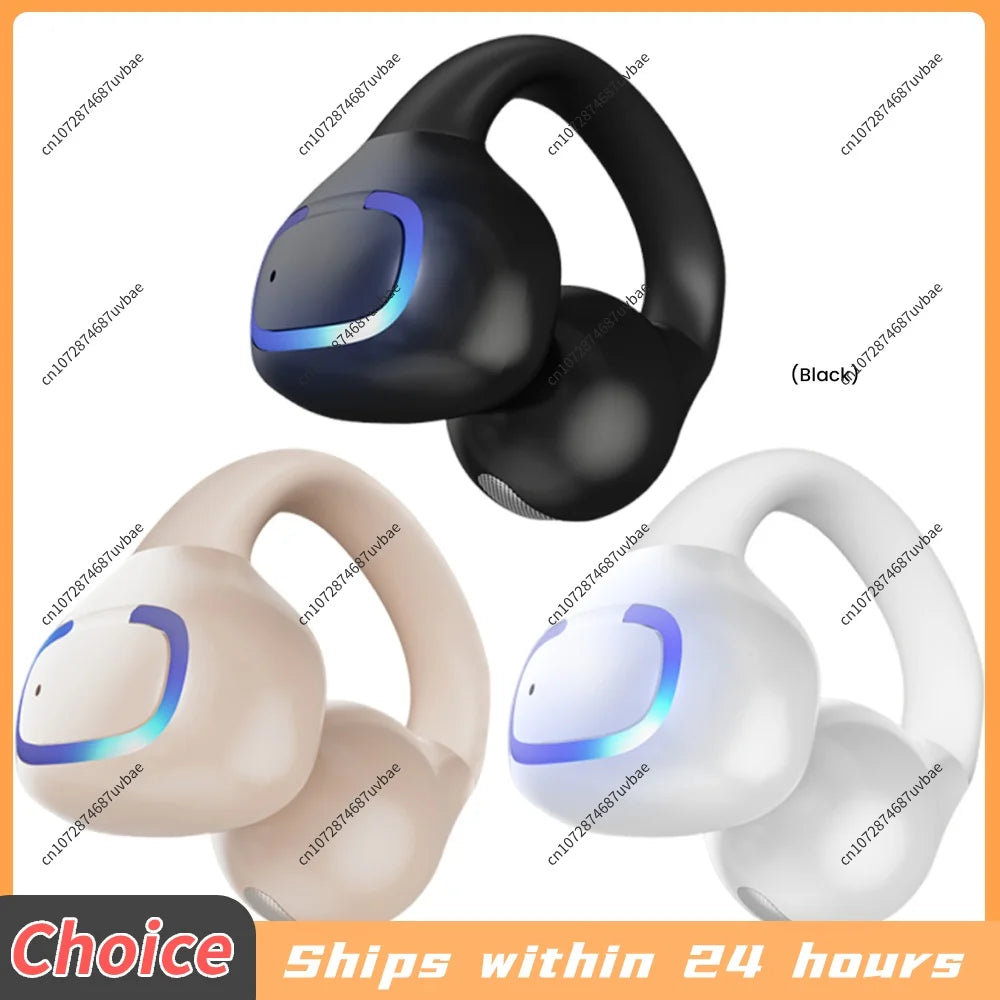 Bluetooth 5.4 Earphone Ear Clip Headphones Multi-Purpose BT Sports Headphones Waterproof Sports Stereo Earbuds Earring Ear Hook