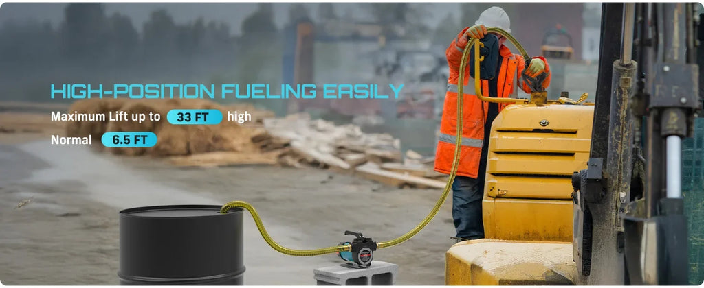 SEESII SL029 Diesel Transfer Pump 12V 13GPM Automatic Electric Fuel Transfer Pump Kit for Diesel
