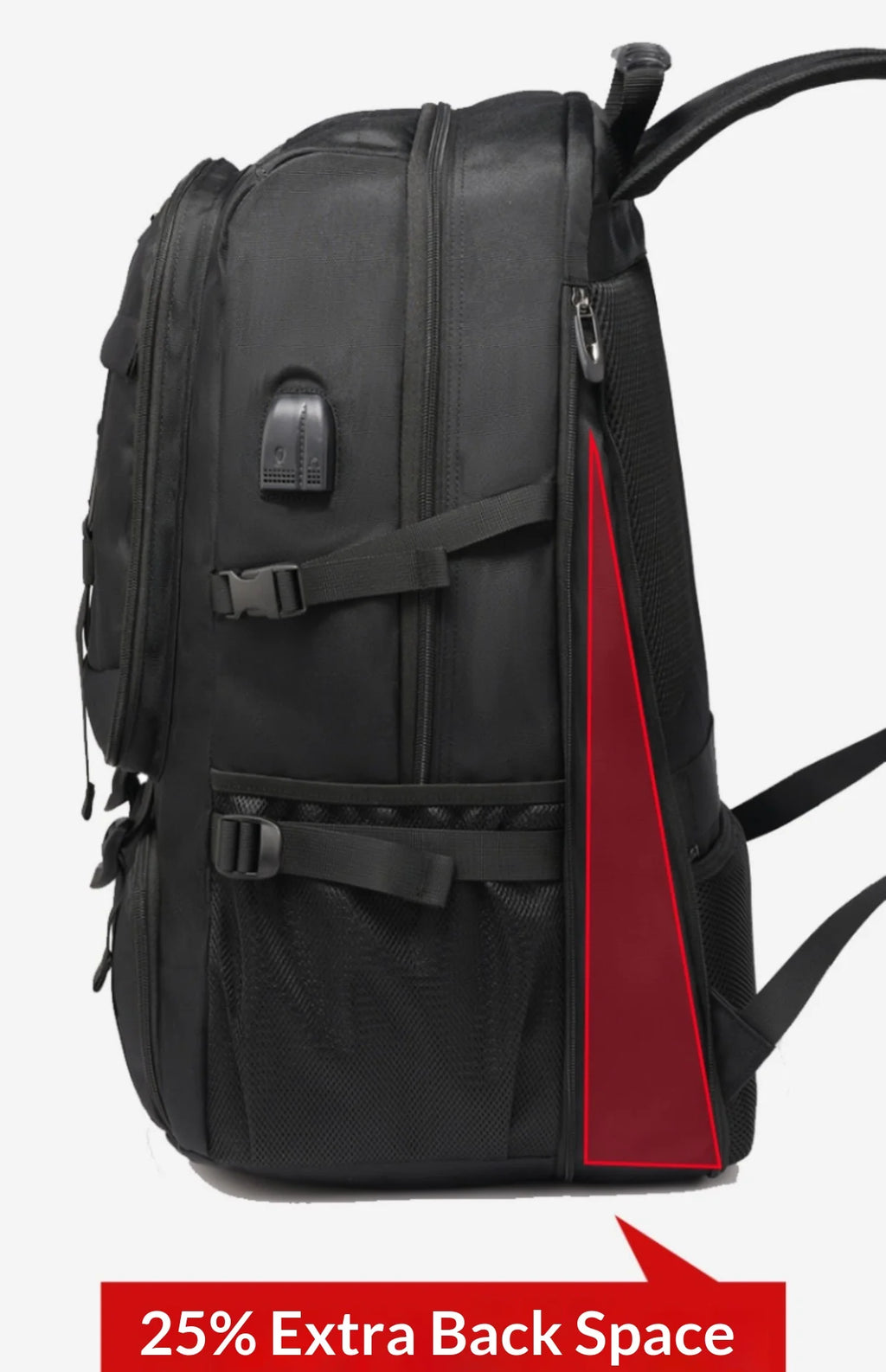 50L 80L Men's Large Travel Backpack, Separate Shoe Compartment Waterproof Business Backpack Outdoor Sports Black Storage Bag