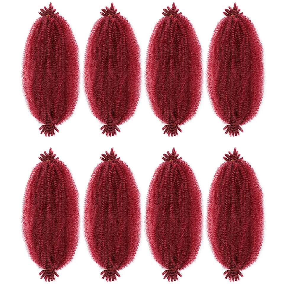 1-8 Packs Afro Twist Hair#4 30 350 12 16 inch Springy Marley Twist Braiding Hair Pre-Separated Kinkys Bulk Hair for Locs Crochet