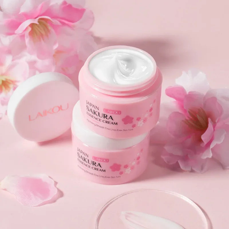 LAIKOU Sakura Essence Cream 25g - Moisturizing, Even Tone, Smooth Fine Lines with Niacinamide & HA