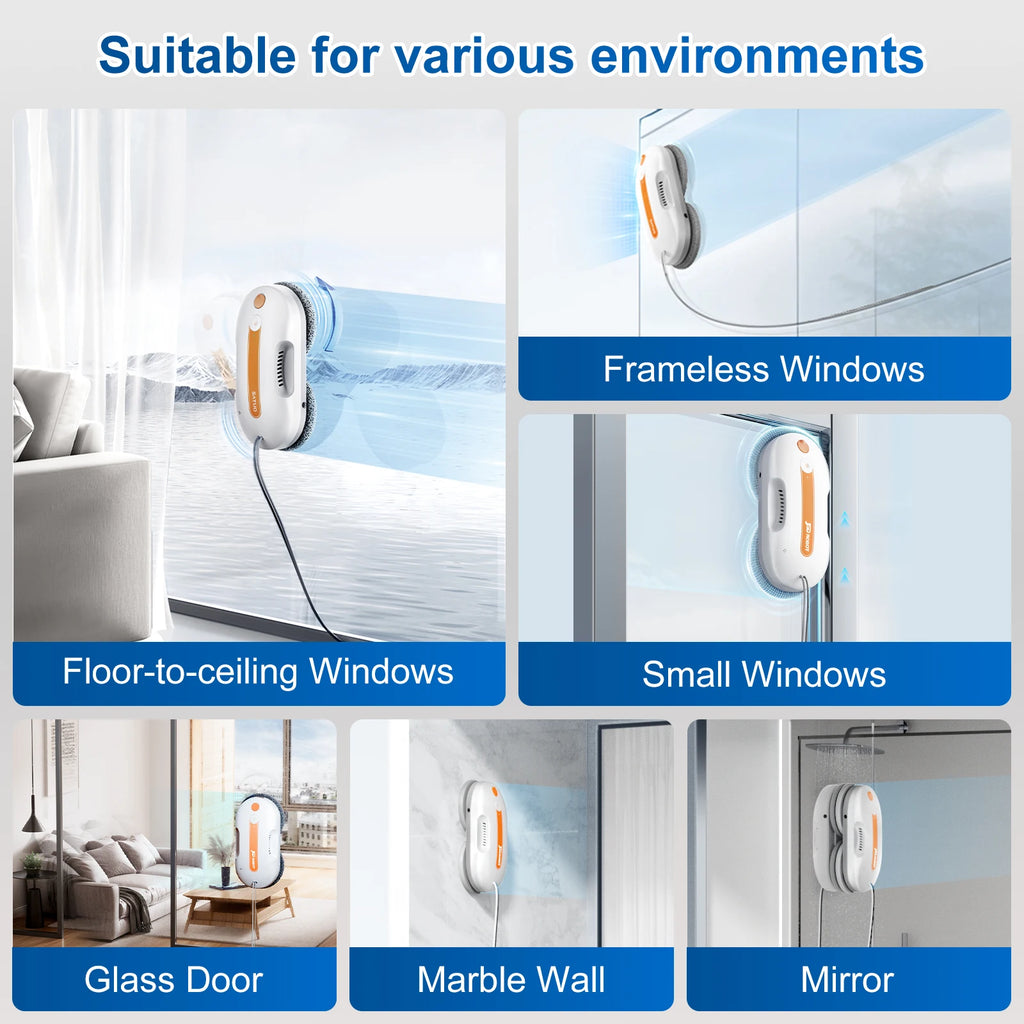 Ultra Low Noise Multifunctional Smart Window Cleaning Robot Household Villa Automatic Glass Cleaning Equipment
