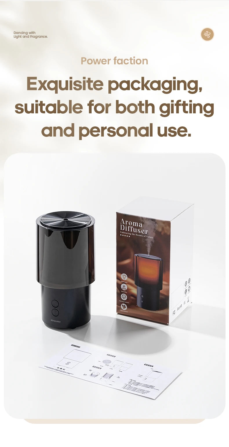 New Essential Oil Aroma Diffuser Minimalist Night Lamp Desktop Mini Air Humidifier 140ml Ultrasonic Sprayer for Hotel Home Gift