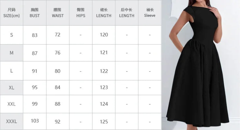 Summer French Fashionable Women's Temperament Solid Color High Waist Sleeveless Back Hollow Dress for Slimming