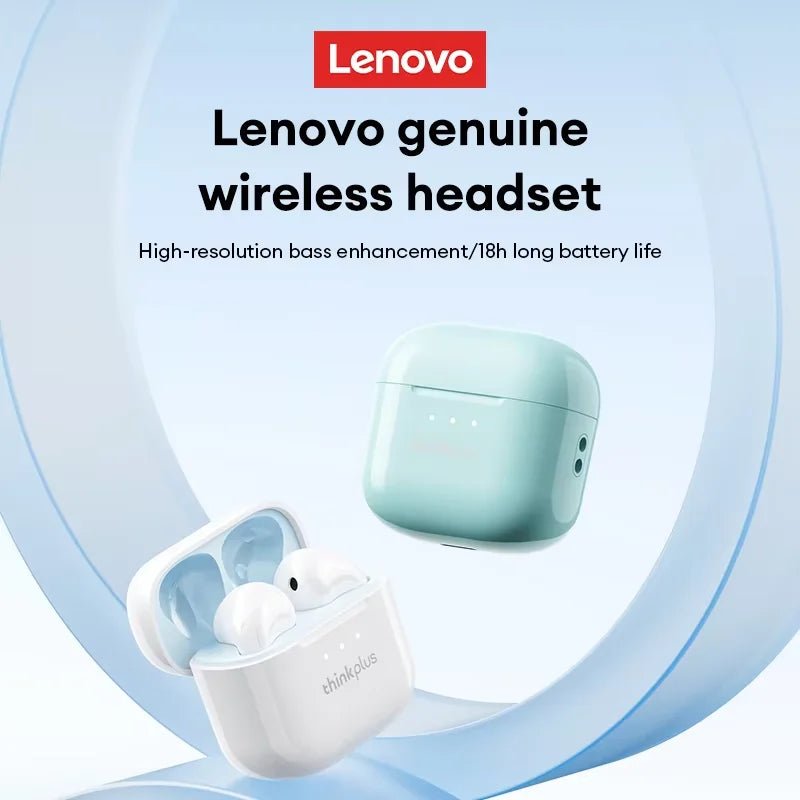 Lenovo LP23 Headphones Wireless Bluetooth 5.4 TWS Hifi Stereo Earphones Gaming Sports Touch Control HD Call with Mic Earbud