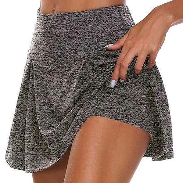 S-5XL 13 Colors Women Loose Fake Two Pieces Skirts Summer Female High Waist Solid Color Safety Dance Sport Short Skirts
