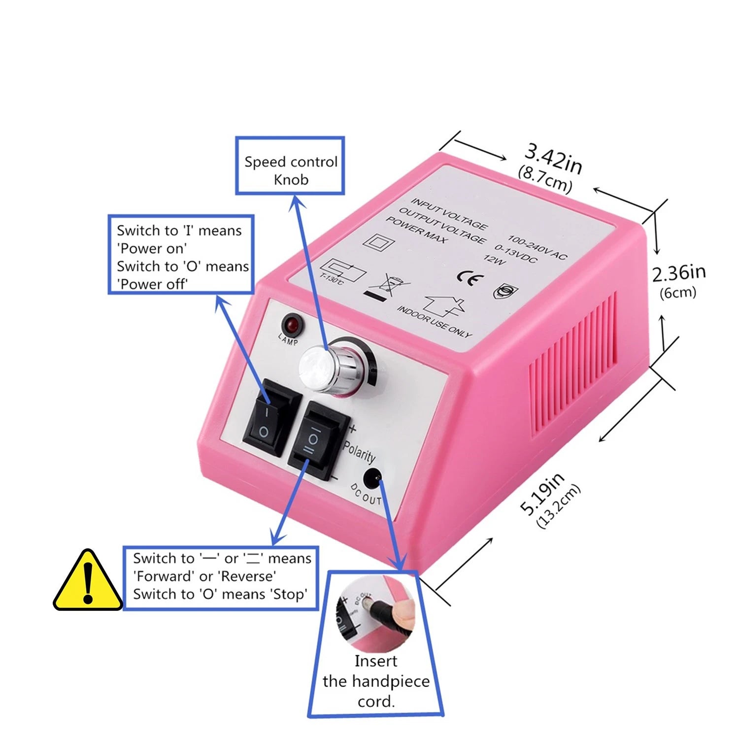 Nail Drill Machine Set Professional Nail Files Kit Drill Bits Gel Polish Remover Tools Cutters Menicure Pedicure Acrylic Nails