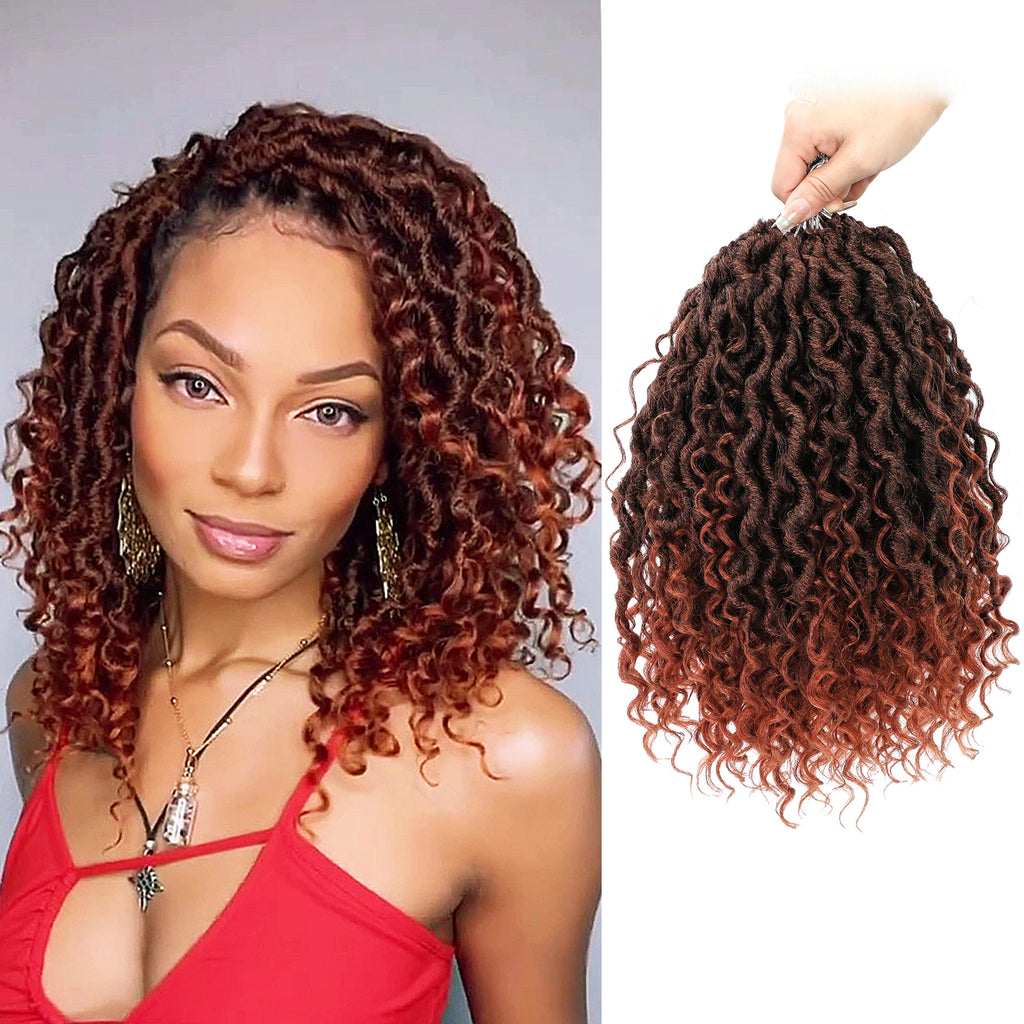 Goddess Locs Crochet Hair 10-22 Inch Faux Locs Crochet Hair Black Women PreLooped Boho Locs Synthetic River Locs with Curly Ends