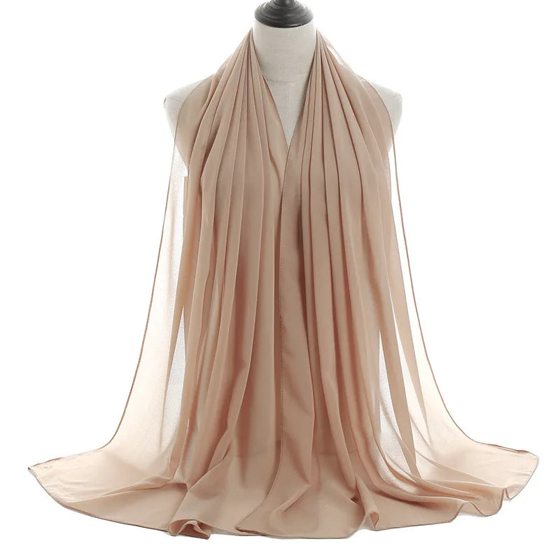 Ramadan Islamic Instant Bubble Chiffon Shawl Scarf Lady Head Wrap Women Hijabs Scarves Bufandas Muslim Veil Hijab Snood 180*70cm