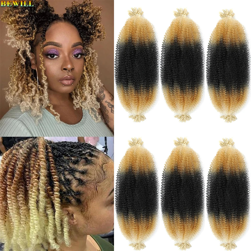 1-8 Packs Afro Twist Hair#4 30 350 12 16 inch Springy Marley Twist Braiding Hair Pre-Separated Kinkys Bulk Hair for Locs Crochet