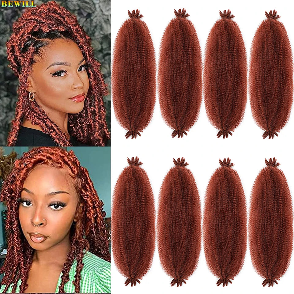 1-8 Packs Afro Twist Hair#4 30 350 12 16 inch Springy Marley Twist Braiding Hair Pre-Separated Kinkys Bulk Hair for Locs Crochet
