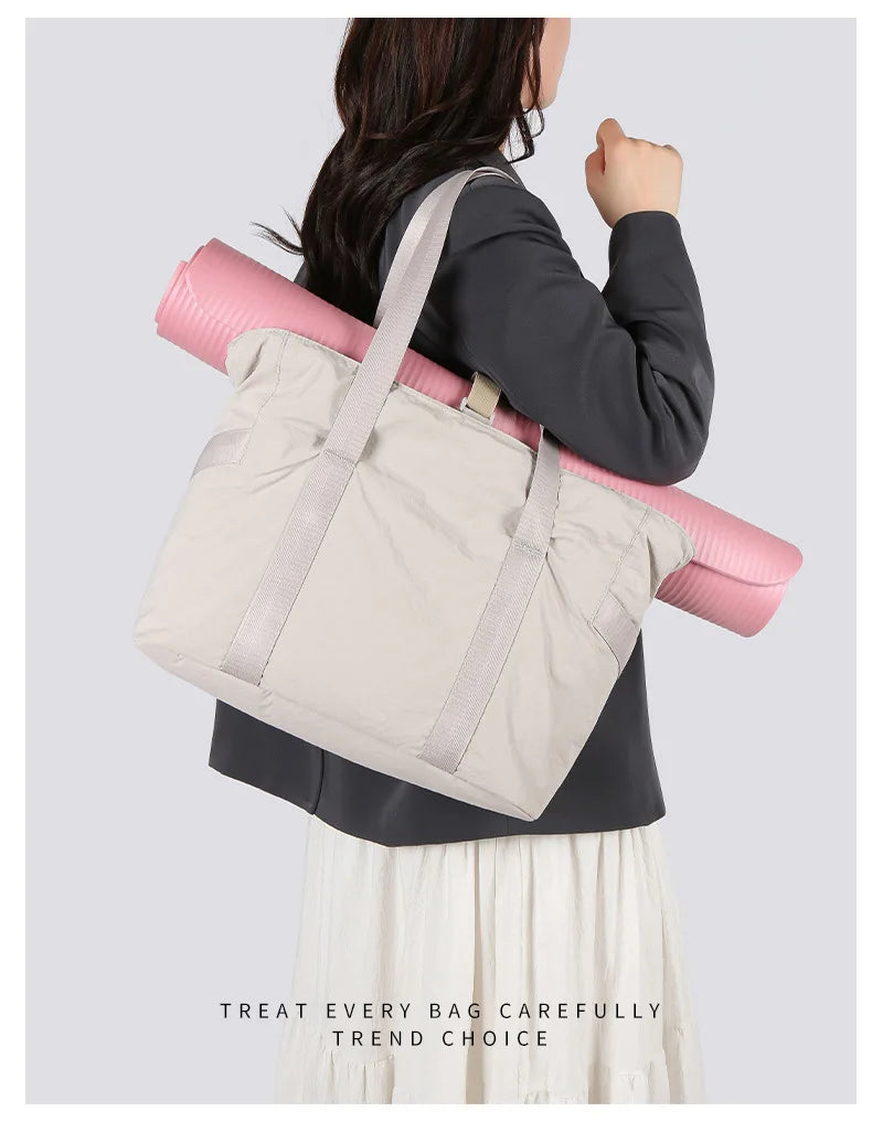 Women's Large Tote Bag with Padded Laptop Compartment, Yoga Mat Travel Work Daily Handbag Shoulder Bag