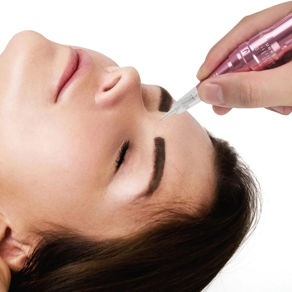 Professional Makeup Tattoo Kit Eyebrow Tattooing, Beauty Contact, Line Tattooing Machine with Dual Batteries for Beginners