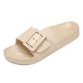 Adjustable Buckle Women's Sandals, Non-Slip, Lightweight, Flat-Soled Slip-On Sandals for Outdoor Wear, Beach Sandals, Bathroom S