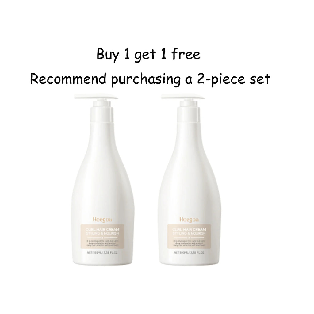 HOEGOA 100mL Curl Hair Cream Provides Deep Moisture Prevents Dryness Repairs Damaged Hair Curl Cream For Curly Hair