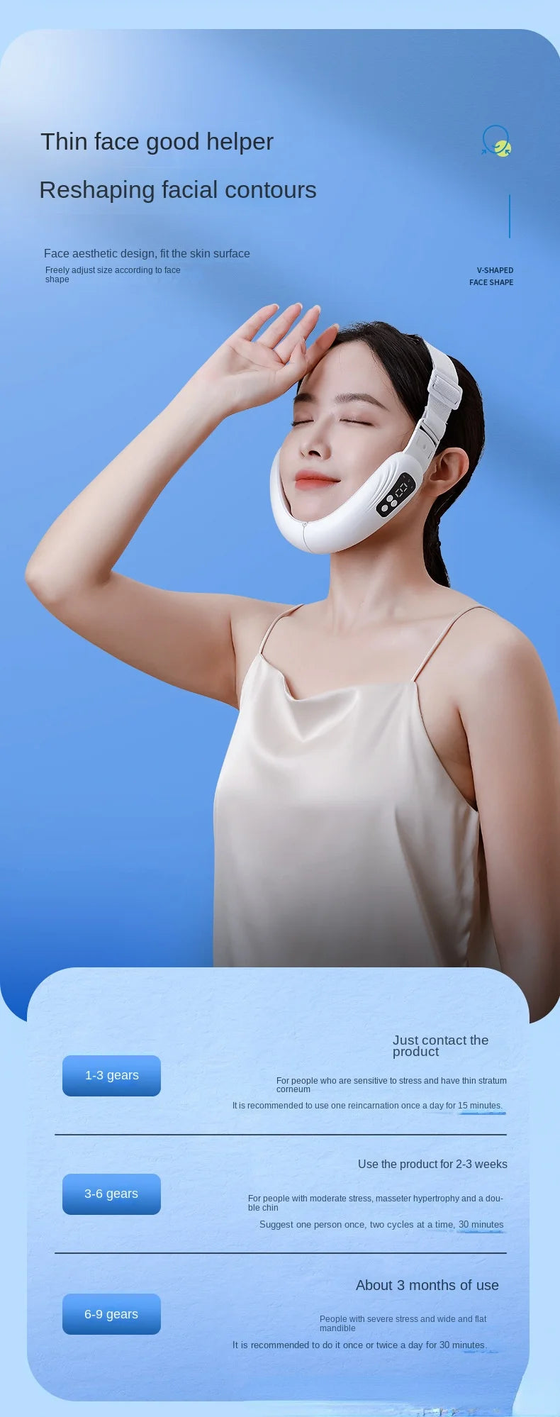 EMS V Line Shaper Face Slimming Massager Electric Facial Lifting Firming Tool Chin Cheek Tightening Beauty Device