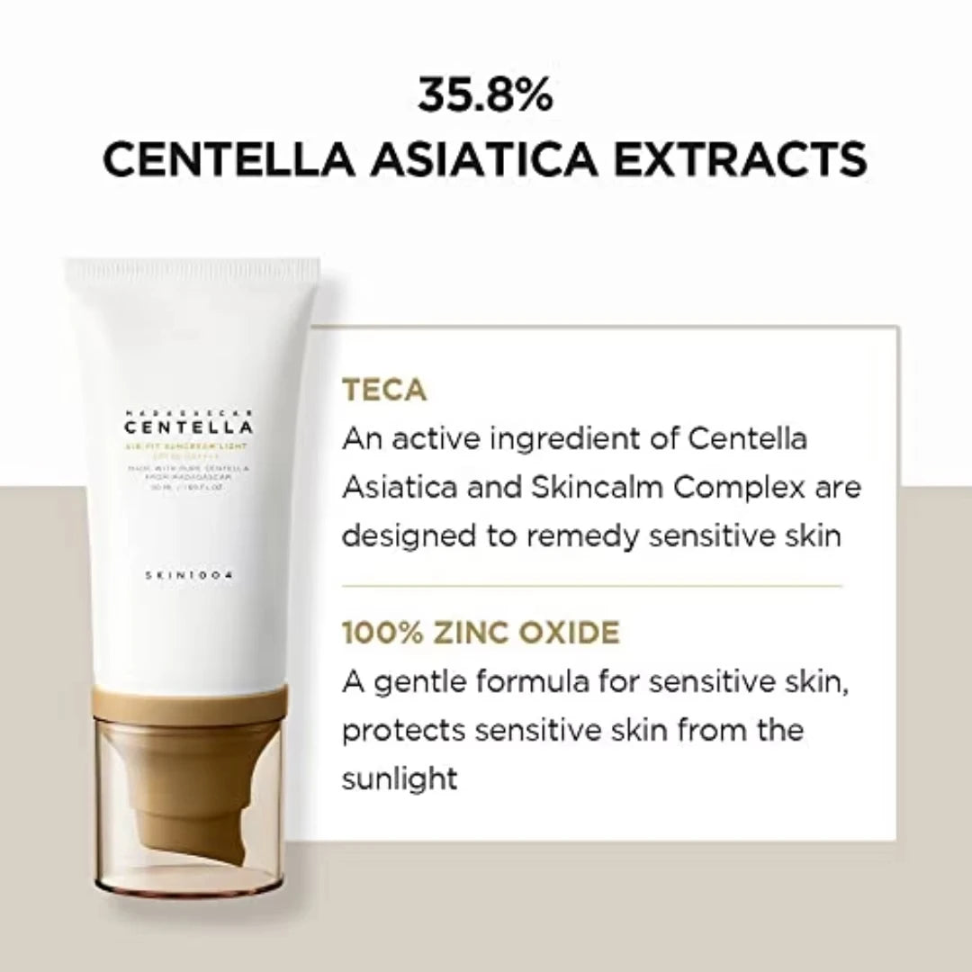 SKIN1004 Centella Sunscreen Moisturizing Dry Sensitive Skin Soothing SPF50+Sunscreen 50ML Sweat Resistant Light And Non Greasy