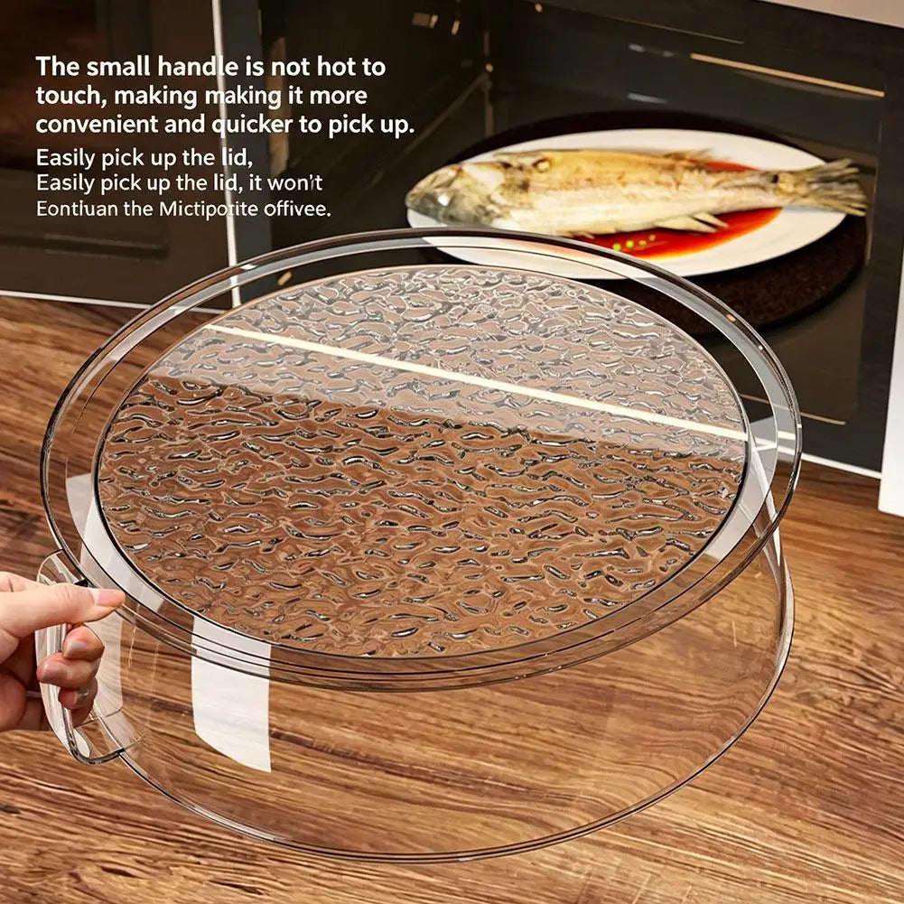 Microwave Oven Cover Heat Resistant 200°C Household Food Insulation Cover Multifunctional Stackable Vegetable And Fruit Platter