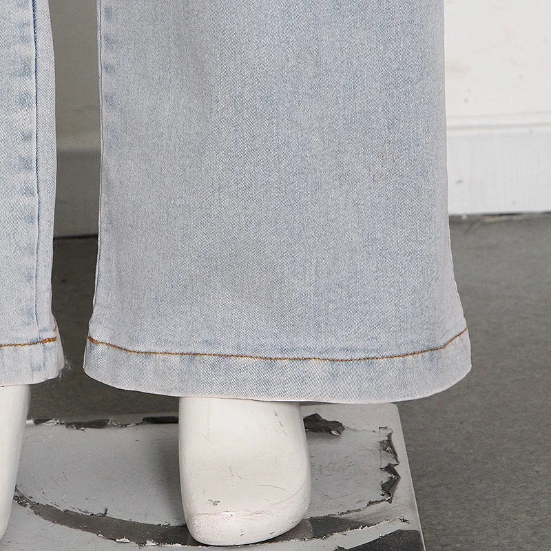 2 Piece Set Women Denim Ensemble Strapless Top Sleeveless Backless Zipper Elastic Waist Jeans Suit Streetwear 2025 Sexy Outfits