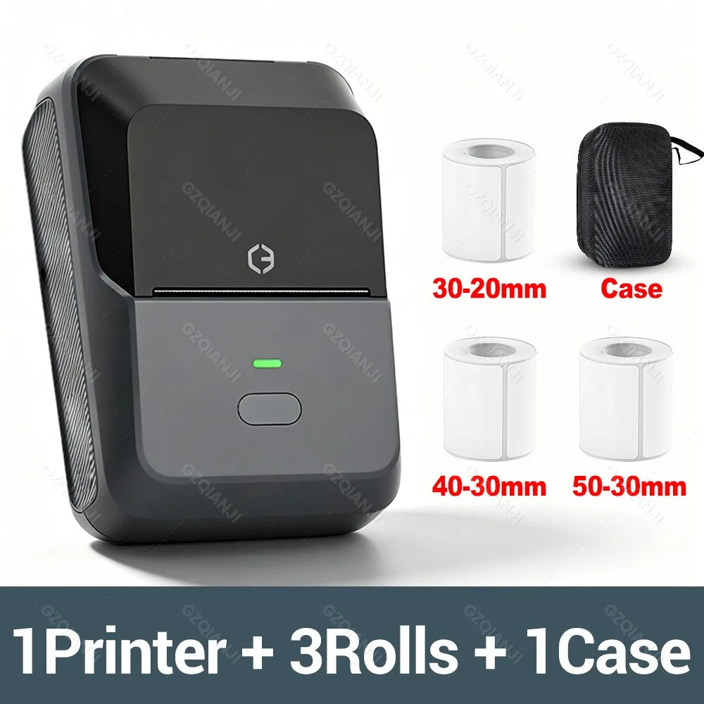 P2 Mini Thermal Label Printer Self-adhesive Food Stickers Bluetooth Maker Pocket Name Price Barcode Business Labeling Machine