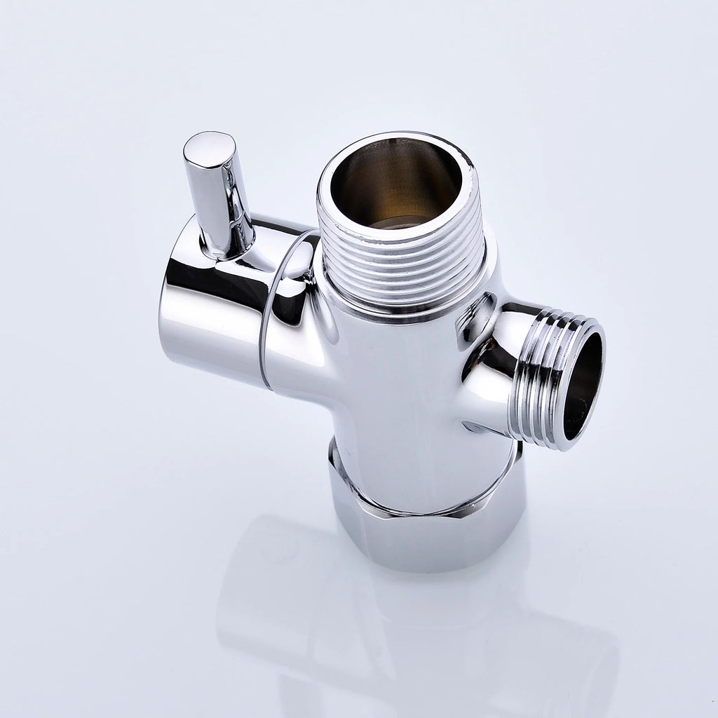 3-way G1/2 Shower Diverter Valve Water Separator Shower Tee Adapter Adjustable Faucet Switcher Bathroom Replacement Part