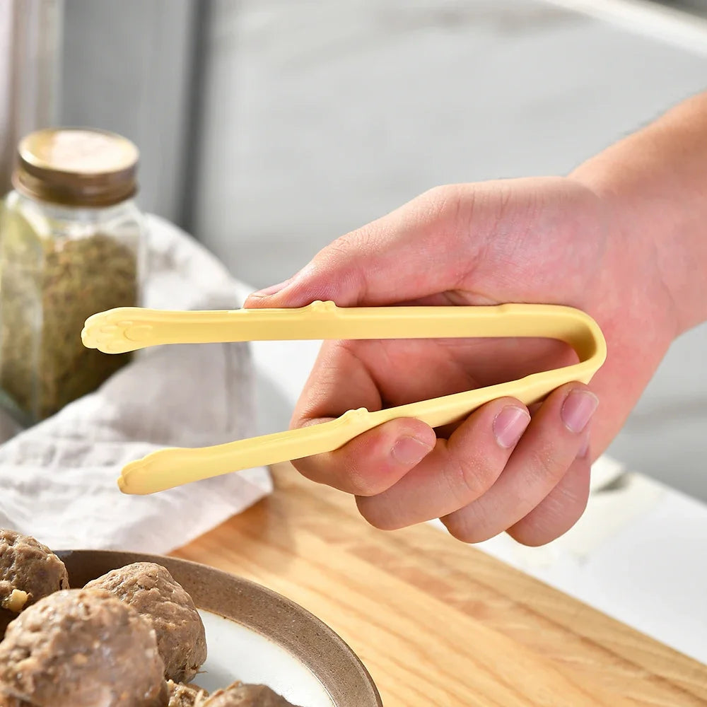 3Pcs Coffee Sugar Clip Silicone Anti-skid Ice Tongs Cat Paw Shape Food Cake Clamp Kitchen Gadgets Bar Buffet Tools Tweezer