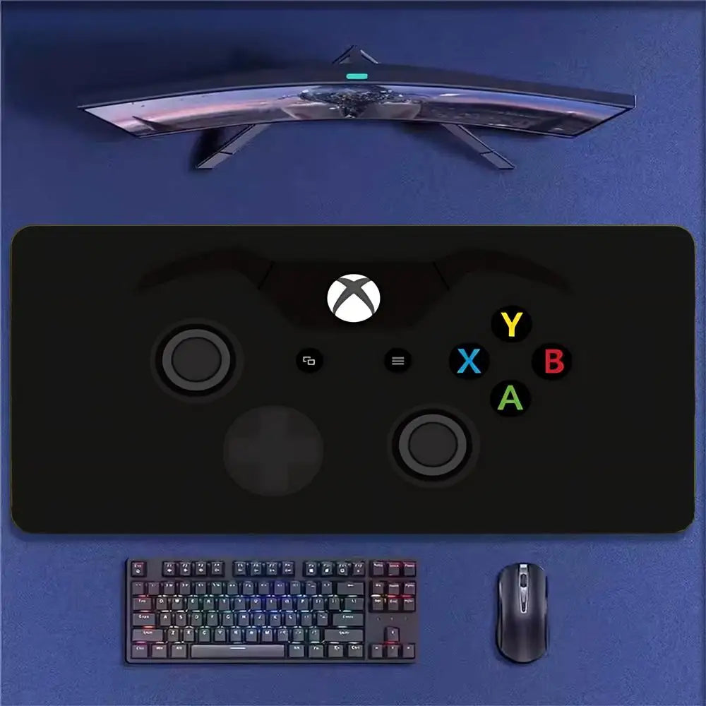Super Retro Game Controller Mouse Pad Tapetes de Mesa Teclado, Borracha Kawai, Tapete de Mesa Antiderrapante, XXL90x40cm