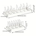 1pc Ultimate Kitchen Organizer Space-Saving Expandable Shelf With Pot Lid Holder Utensil Rack Pull-Out Drawer For Tidy Cooking