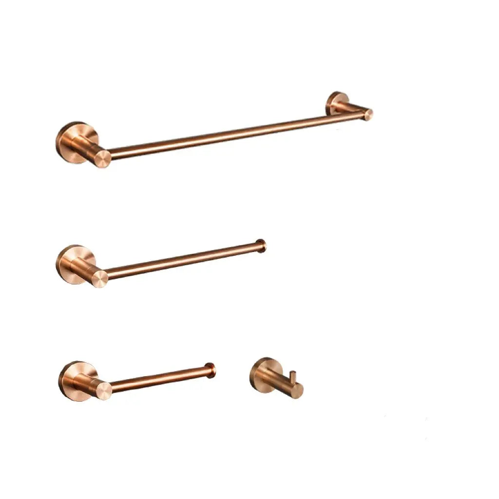High-quality Brushed Rose Gold 304Stainless Steel Beautiful Wall Hook Toilet Paper Holder Towel Bar Bathroom Accessories