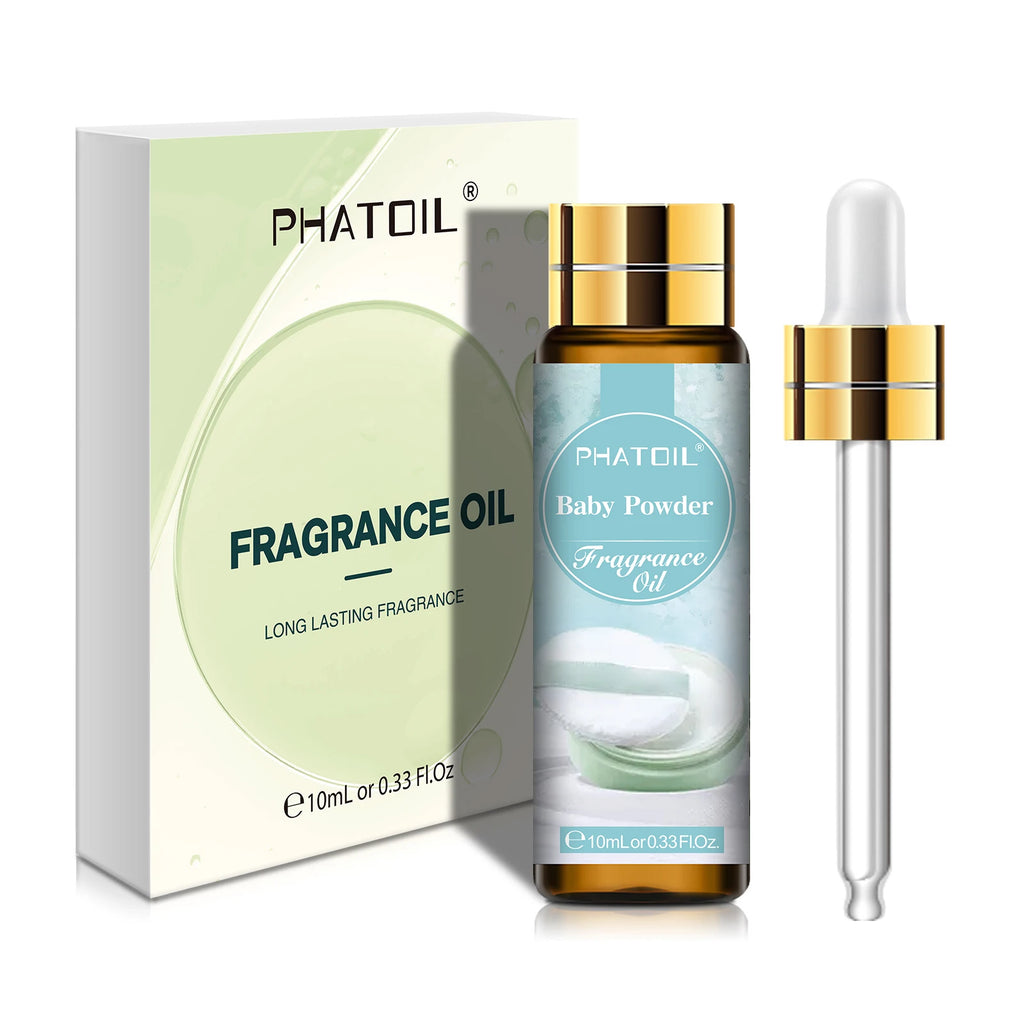 PHATOIL 10ml Fragrance Oil with Dropper White Musk Bubble Gum Sea Breeze Vanilla & Coconut  Coffee Aromatherapy Fragrance Oils