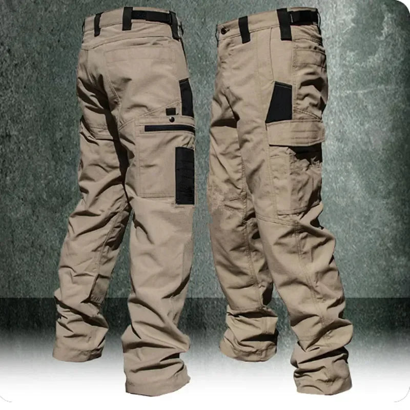 Multi-Pocket Men's Tactical Casual Pants Cargo Pants Outdoor Hiking Trousers Wear-Resistant Training Overalls