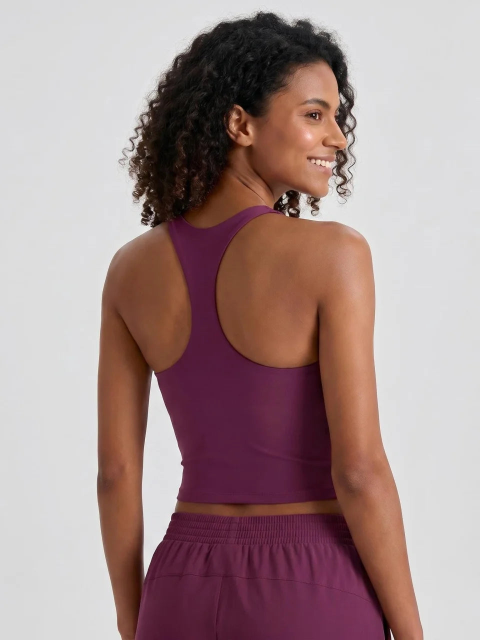 Longline Yoga Tank Top with Built in Bra Women Quick Dry Gym Camisole Workout Shirts Soft Slim Fit Sports Vest Athleisure
