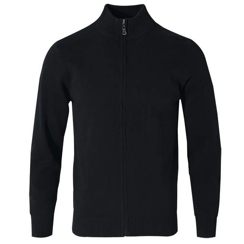 100% pure cotton Knit Autumn Winter 2025 Men's Stretchable Warm Knit Cardigan, Daily Commute Sweater.