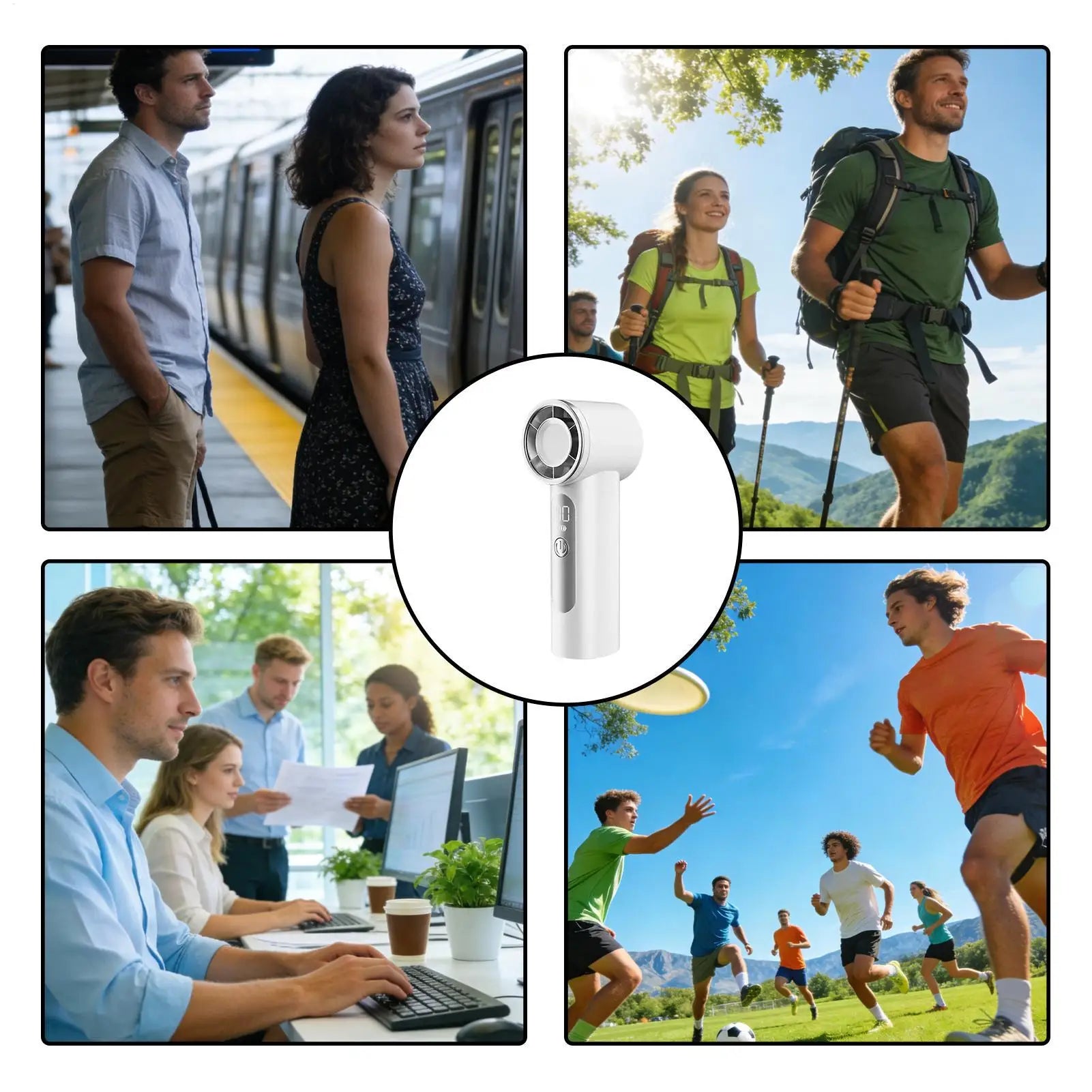 Air Cooler High-speed Handheld Fan Quiet Operation Waterproof USB Rechargeable Fan Long-lasting Strong Wind Fan Desktop