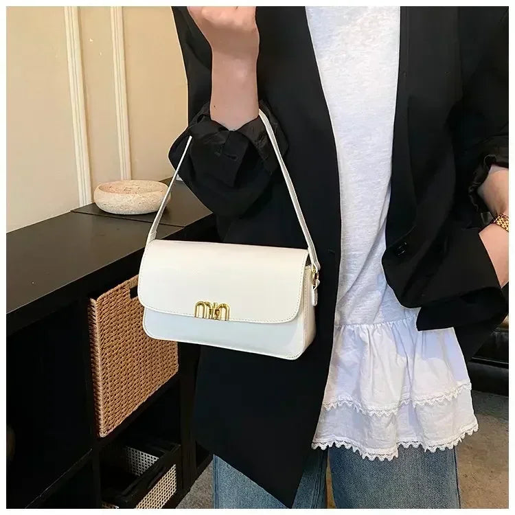 Classic Designer Leather Handbag For Women Crossbody Shoulder Bag Elegant Ladies Tote Purse Luxury Brand