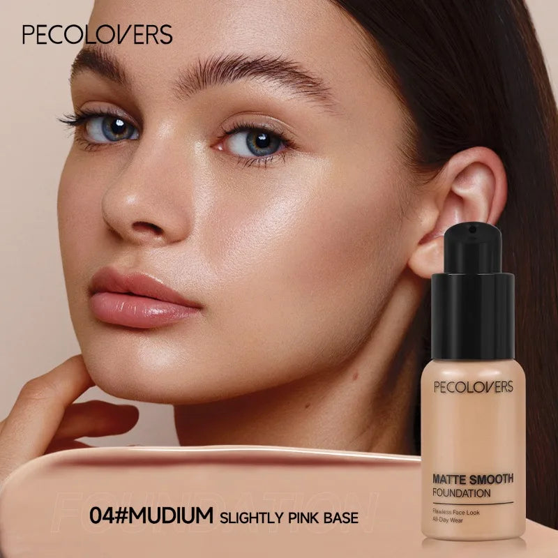 Waterproof and Sweat-proof Liquid Foundation, Natural and Long-lasting, Without Makeup Removal, Facial Cosmetics