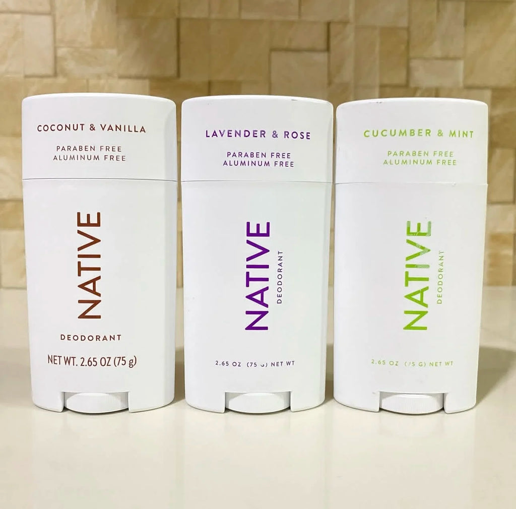 75g NATIVE Original Coconut Vanilla Deodorant Eucalyptus Mint Lavender Rose Sensitive Healthy Body Antiperspirant Cream Stick