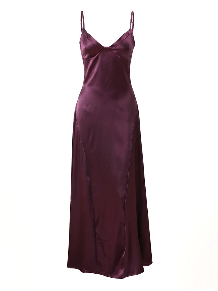 Solid Satin Cowl Neck Women's Dress Elegant Sleeveless Ruched Waist Fishtail Bodycon Lady Vestido 2026 Summer Party Dresses