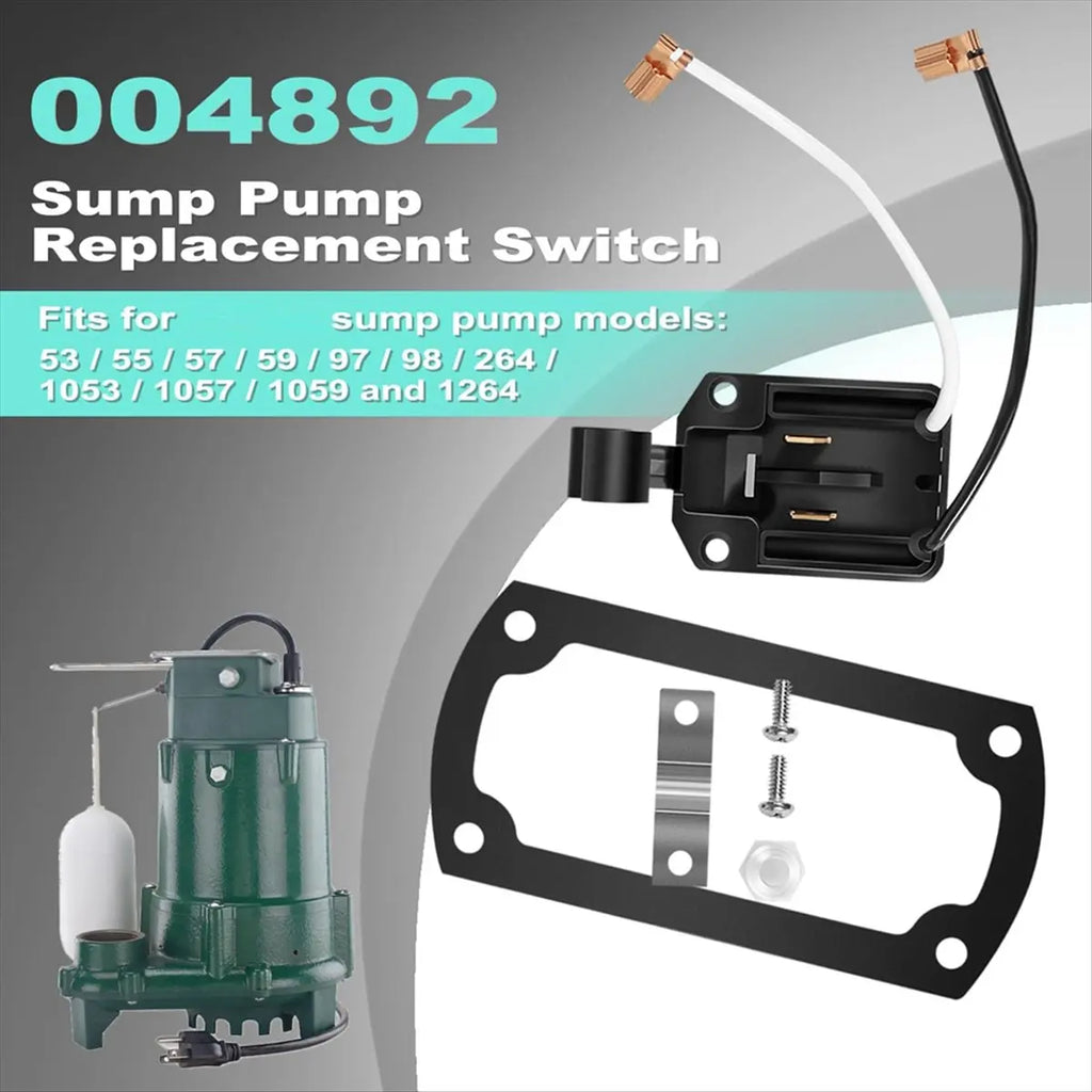 004892 Effluent Pump Switch for Zoeller 53-0001 Pump, Mechanical Switch Assembly with Gasket