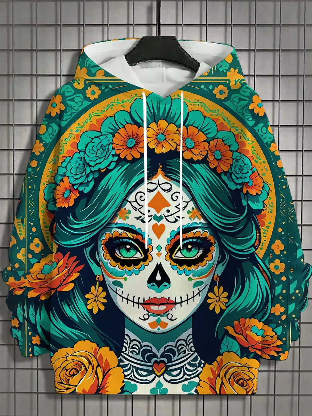 Women's Hoodie for Girls Autumn Fashion Men's Long Sleeve Tops Casual Women Clothes Horror Undead Woman Pattern 3D Unisex Tops