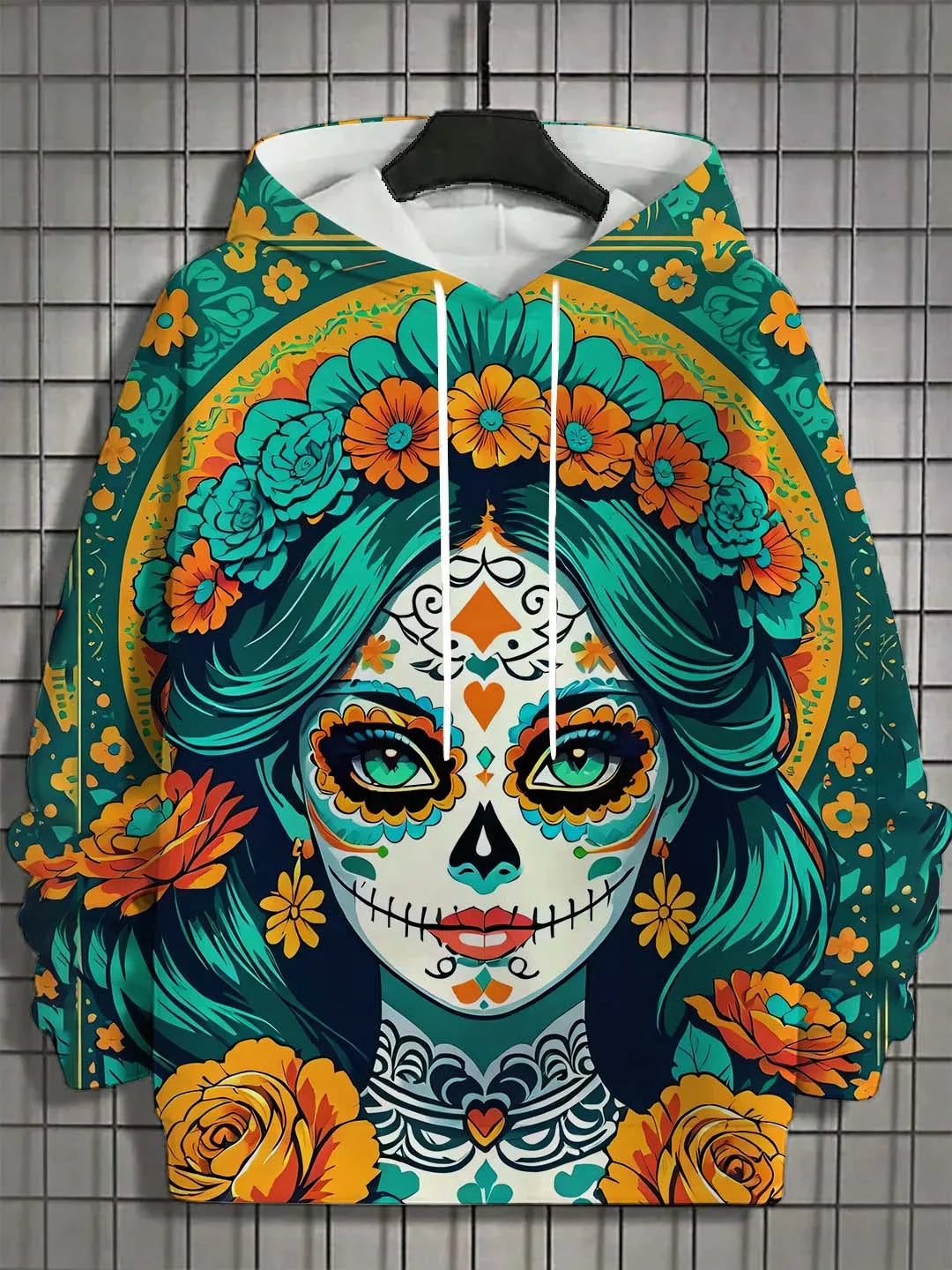 Women's Hoodie for Girls Autumn Fashion Men's Long Sleeve Tops Casual Women Clothes Horror Undead Woman Pattern 3D Unisex Tops