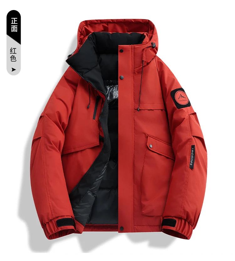 Winter Parkas Men's New Graphene Self Heating Down Cotton Jacket Autumn Men's Mountaineering Jacket Outdoors Waterproof Coat