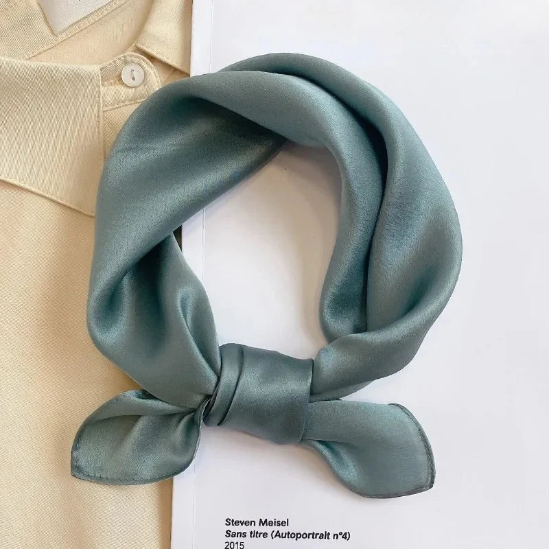Nature Silk Neck Scarves Lady Foulard Lovely Strawberry Print 100% Real Silk Square Scarf for Women Bag Ribbon Hairband Kerchief