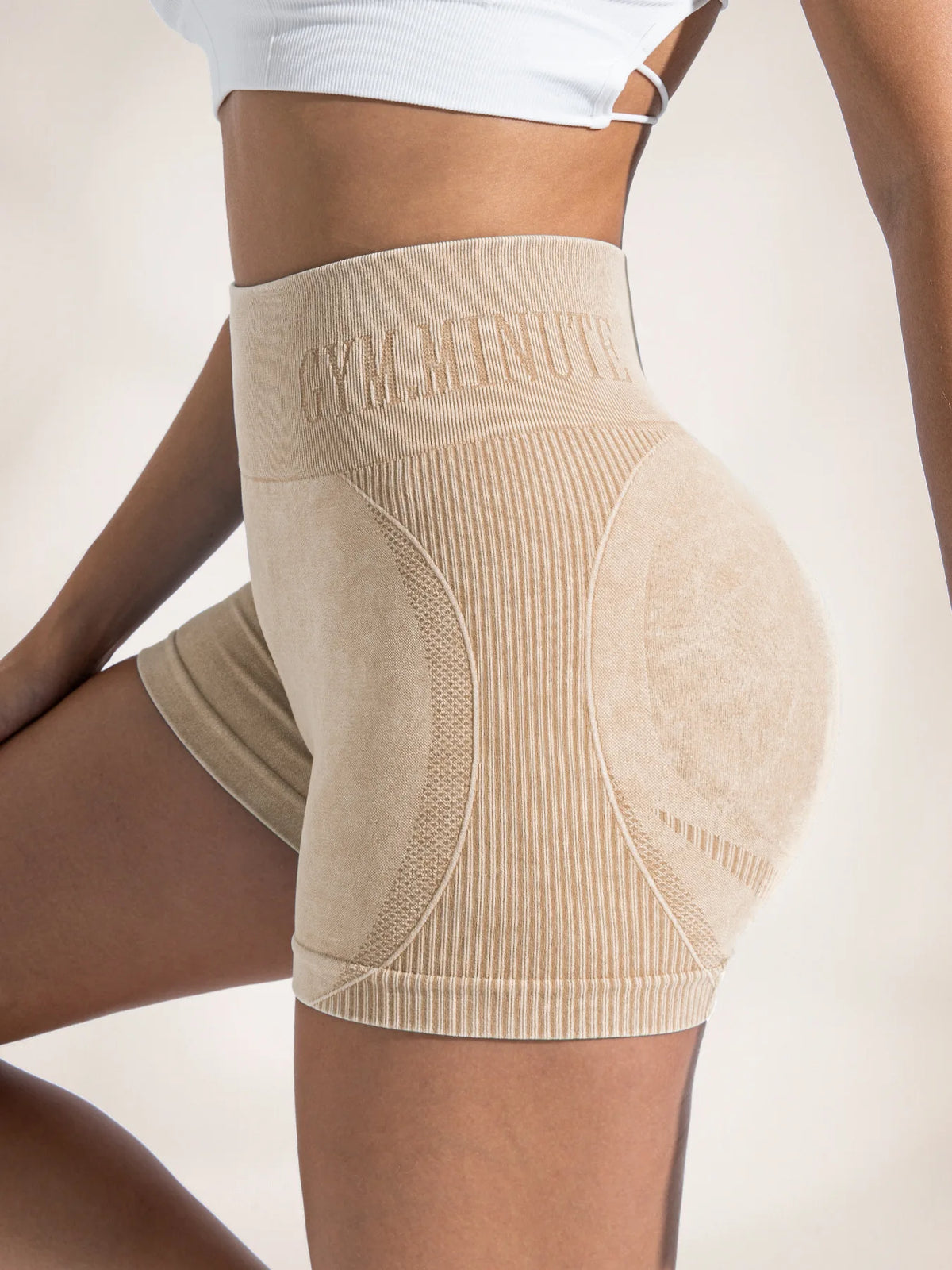 Women Sand Wash High Waist Tummy Control Butt Lifting High Stretch Slim Yoga Shorts Wear Outside Run Gym Workout  Sports Pants