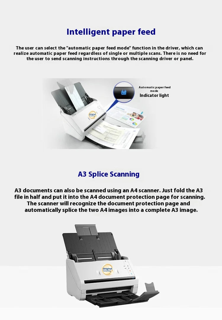 DS570WII/ES580W  High-speed Automatic Double-Sided Wi-Fi Network Office Document Scanner for A4 Format