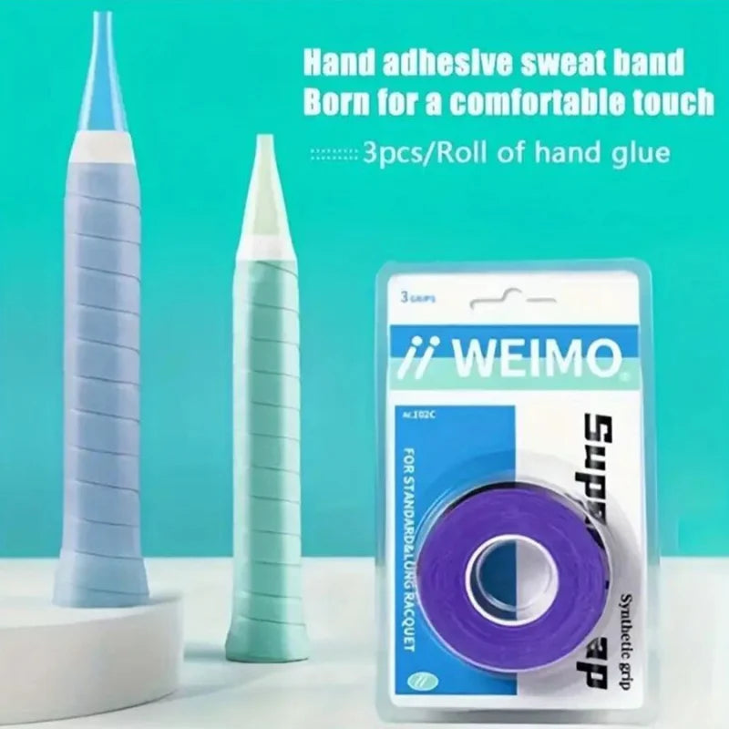 1 box badminton racket handle rubber non-slip handle cover wrap grip strap sweat absorbent tennis racket