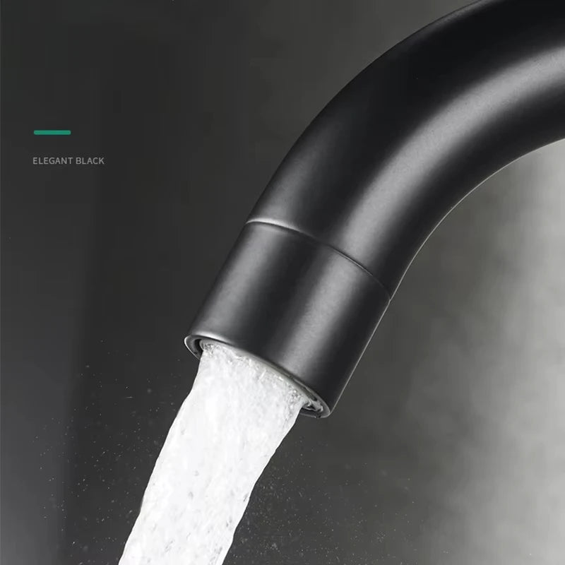 304 stainless steel bathroom basin faucet hot and cold wash mixer faucet 360 rotating sink faucet bathroom single handle faucet