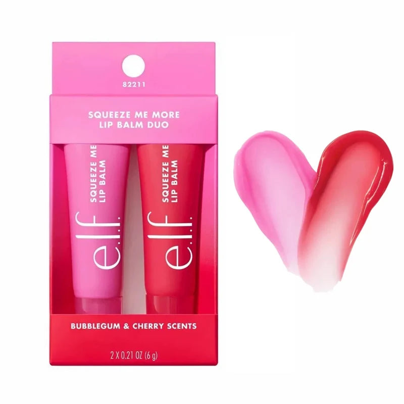 New Elf 8 Colors Liquid Blush Lasting Moisturizing Face Makeup Fruit Lip Gloss Lipstick Set Mango-Watermelon Bubblegum-Cherry