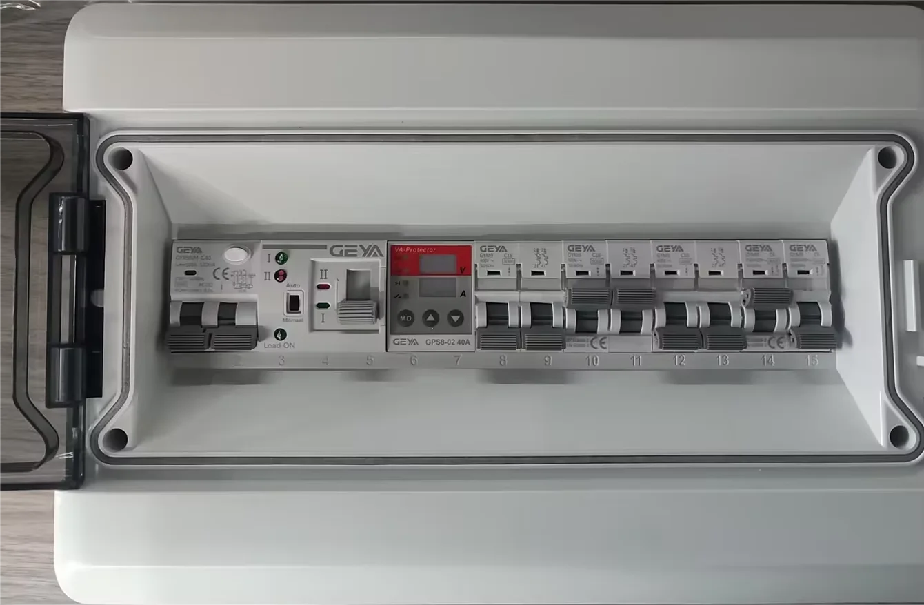 GEYA 63A AC220V Automatic Transfer Switch ATS Dual Power Auto Transfer Switch Uninterruptible Millisecond-Level ATS DIN Rail