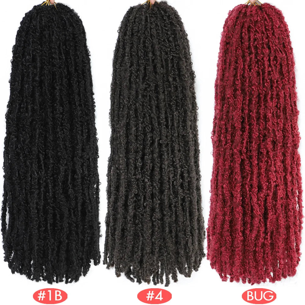 12 14 18 24 36 Inches Distressed Butterfly Locs Crochet Hair Faux Locs Crochet Braids Messy Soft Locs Braiding Hair Extensions